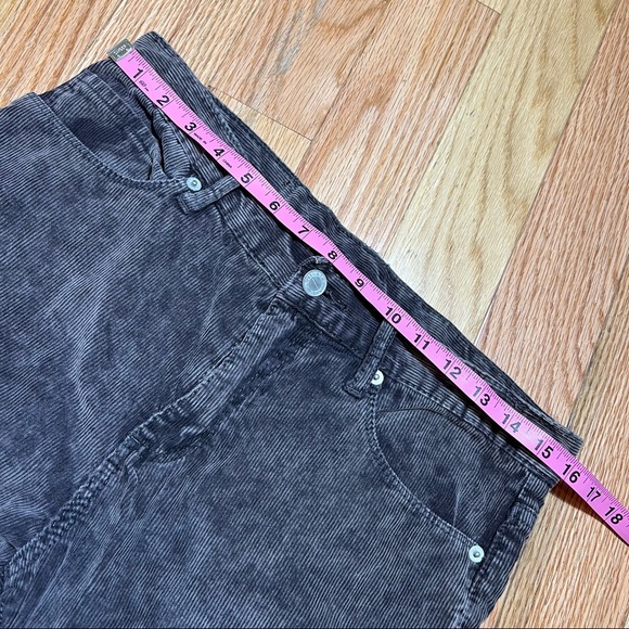 UO Standard Cloth Men's Gray Corduroy Skinny Tapered Pants - Picture 6 of 11